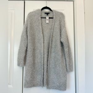 Lane Bryant Open Front Metallic Silver Cardigan 14/16 NWT